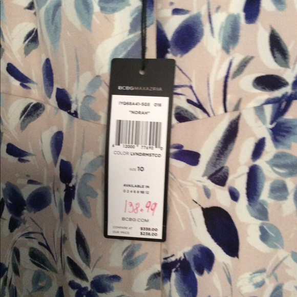 BCBGMaxAzria Norah Floral Gown Dress NWT Size 10 - Picture 6 of 8